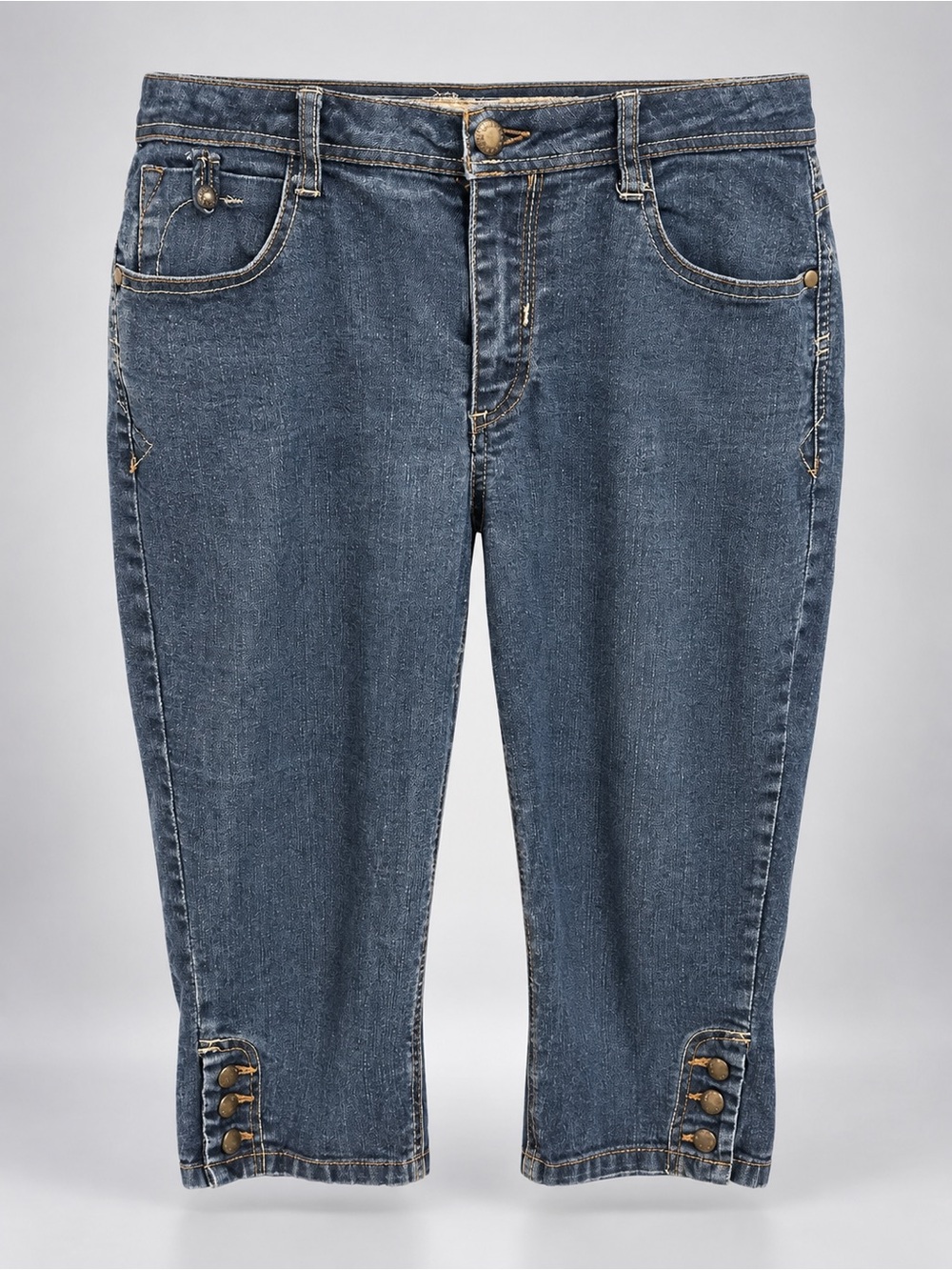 Women’s Dark Blue Crop Jeans - Classic Denim Capris